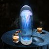 CDIYTOOL Round Rotatable LED Light Base, 8 Light Modes Display Stand, Multicolored Round Display Base for Crystal Statues Glass Ball (Silver)