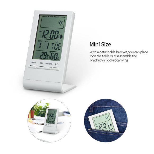 Digital Thermometer Hygrometer Indoor Outdoor Temperature Humidity Meter  C/F LCD Display Sensor Probe Weather Station