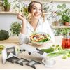 Multi Blade Adjustable Mandoline Cheese Vegetable Slicer, Cutter Shredder Grater