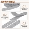 sourcing map 8 Yard Snap Button Tape, Polyester Plastic Snap Button Trim, Sewing Press Stud Ribbon Replacement for DIY Craft Clothes Fabric Sewing, Light Gray