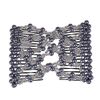 Ruihfas 5Pcs Easy Stretch Beaded Hair Combs Double Magic Slide Metal Comb Clip Hairpins for Women Hair Styling