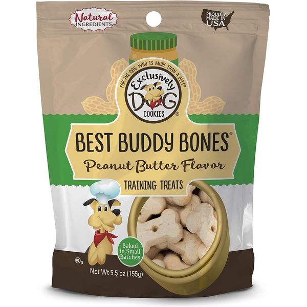 Exclusively Pet Best Buddy Bones Natural Dog Treats Peanut Butter Flavor