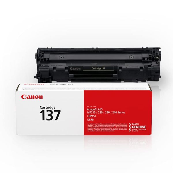 Canon Genuine Toner Cartridge 137 Black (9435B001), 1-Pack ImageCLASS MF212w, MF216n, MF217w, MF244dw, MF247dw, MF249dw, MF227dw, MF229dw, MF232w, MF236n, LBP151dw, D570 Laser Printers