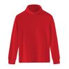 Spring&Gege Small & Large Girls Soft Cotton Midweight Long Sleeve Turtleneck Pullover Children's Basic Top, red