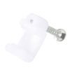 sourcing map Flat Cable Clip Nail Coaxial Tacks Wire Clips 7mm White 200pcs