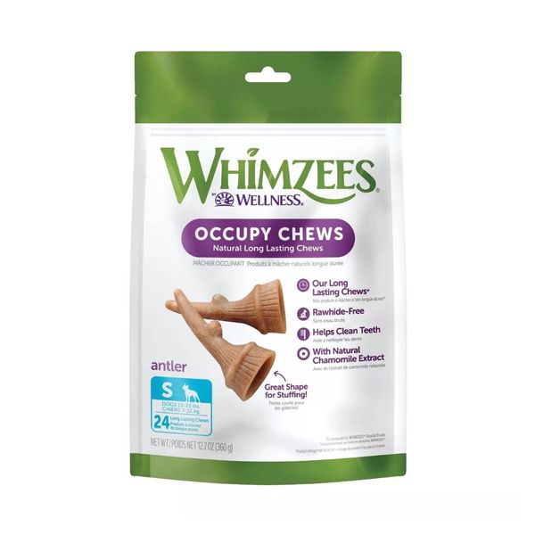 Wellness Whimzees Occupy Antler Natural Dental Chews for Dogs Small 24 Treats