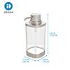 iDesign Refillable Liquid Soap Dispenser for Bathroom or Kitchen Countertop - Clear/Brushed Nickel