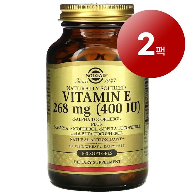 Wawa Market Solgar Natural Ingredients Vitamin E 268mg 400IU 100 Tablets 1 Pack