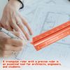 Biaungdo Architectural Scale Ruler, 12 Inch Solid Aluminum Triangular Drafting Tool, Laser-Etched Architect Scales Ruler for Architects Students Draftsman Engineers, Golden