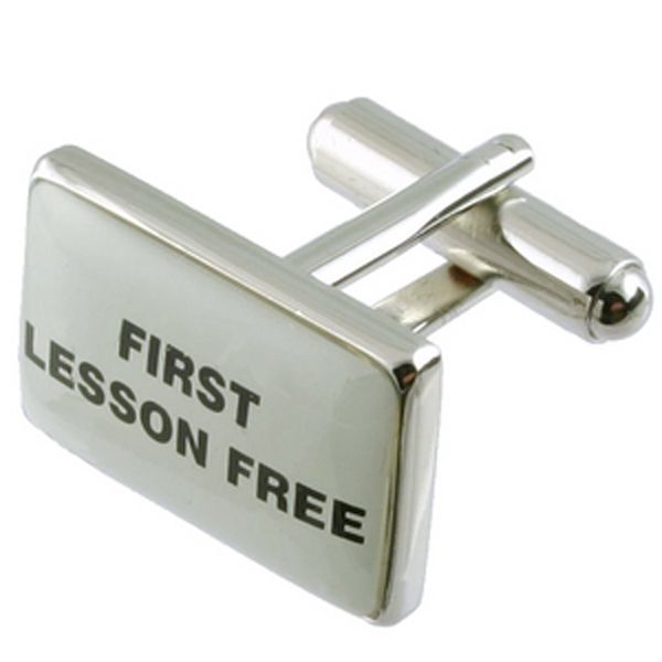 PAIR Sex Instructor Novelty Cufflinks Select Gift Pouch
