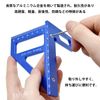 EsiFare 3D Multi-Angle Measuring Ruler, Right Angle Ruler, 45°, 90°, Layout Measuring Ruler, Miter Triangle, L-Shaped Ruler, Woodworking Right Angle Protractor, Multi-functional, Construction Settings