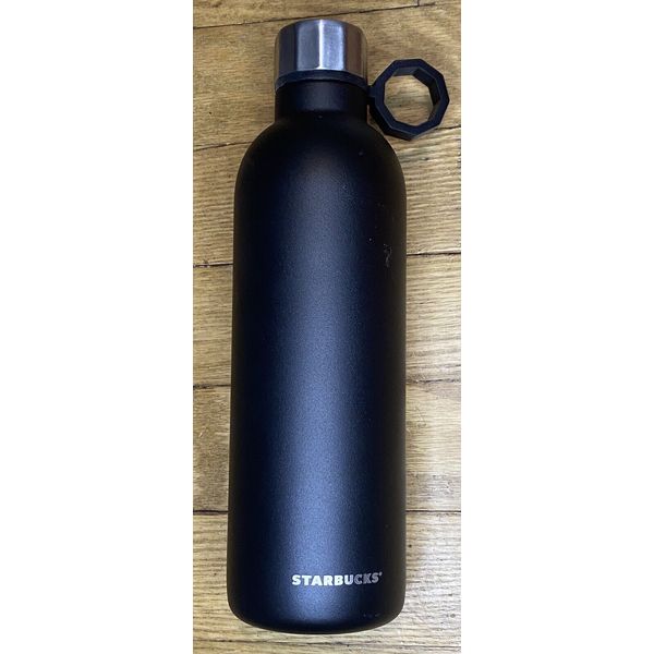 Starbucks 20 oz Matte Black Rubber Hook Stainless Steel Thermos