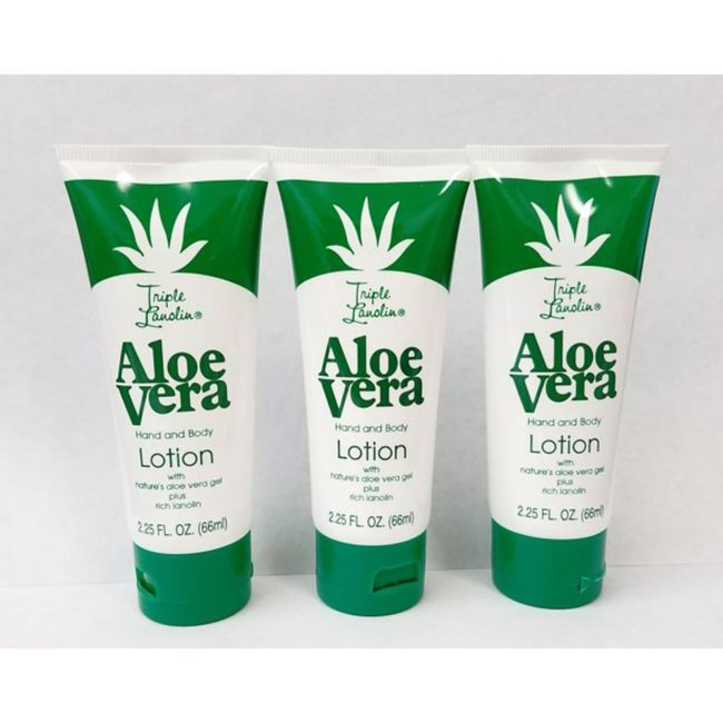 Triple Lanolin 3 - Pack 2.25 Fl. Oz. Tubes Aloe Vera Hand & Body Lotion * 3 -pack