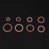 Hilitand 80 Pcs Assorted Solid Copper Sump Plug Assorted Washers Metal Kit Garage Engine Set with Box (80pcs 8 Sizes)
