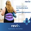 REVIX Reusable Large Back Ice Packs with Compression Straps, Adjustable Lower Back Ice Wrap for Lumbar, Sciatic Nerve, Soft Plush Lining, Cold Compress Therapy