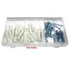 60 pc Plastic Drywall Anchor Assortment Self Drilling Anchors w/ Screw Kit Set