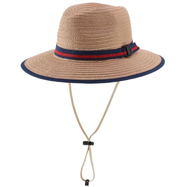 Connectyle Kids Child Outdoor Wide Brim Panama Hat for Boys Skimmer Hat Fedora Sun Hat Cap L Khaki