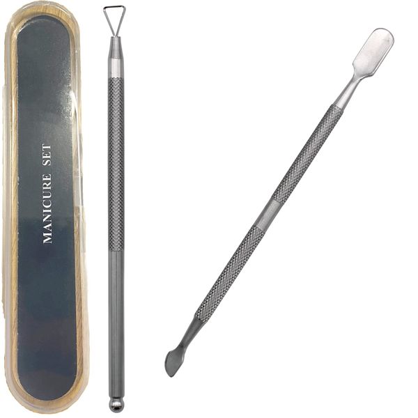 Nail Gel Scraper and Cuticle Pusher in Case Nail Art Tools and Essentials