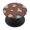 Saddle Brown Leopard Cheetah Animal Print Heart PopSockets Swappable PopGrip