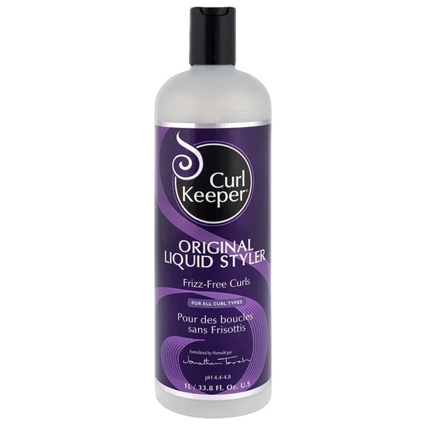 Curl Keeper Original Liquid Styler: Total Control in All Weather Conditions for Well Defined, Frizz-Free Curls with No Product Build Up (33.8 oz)