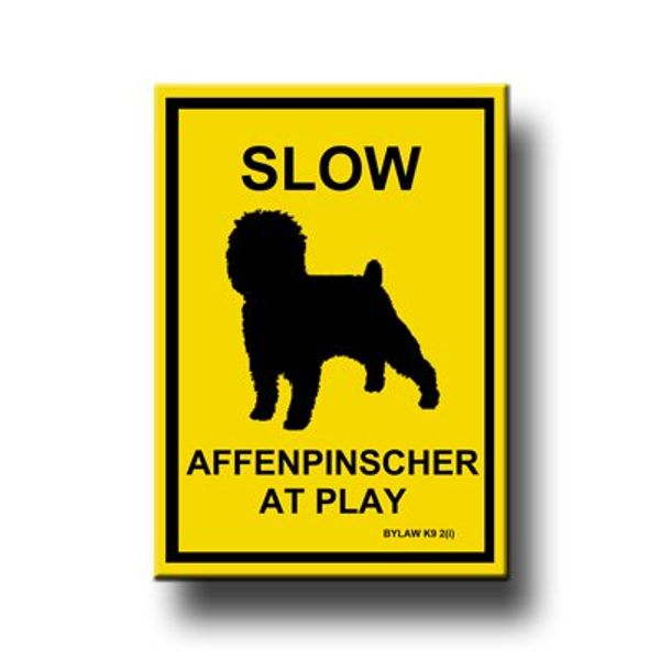 Affenpinscher Slow At Play Fridge Magnet