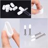 sourcing map 100pcs Round Rubber End Caps 2mm White Vinyl Cover Screw Thread Protectors