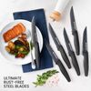 Granitestone NutriBlade 6 Piece Black Steak Knives with Easy Grip Handle 2-Pack