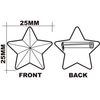 3D Star Badge Lapel Pin 10 Pack (Iridescent)