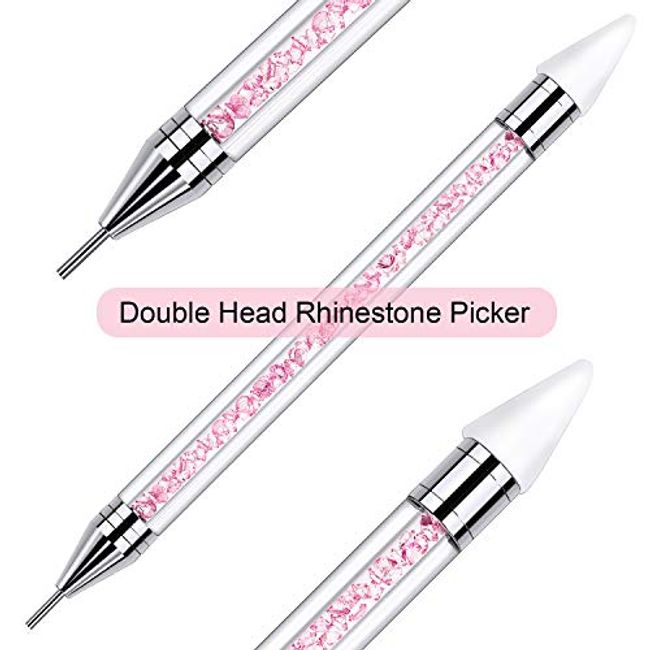 Wax Pencil for Rhinestones, Rhinestone Picker Dotting Pen, Dual-Ended  Diamond Painting Wax Pencil Gems Crystals Picker Pen Nail Art DIY  Decoration