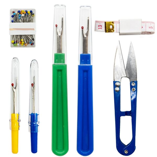 SZCXDKJ 4 Pcs Seam Ripper, Big and Small Stitching Thread Unpicker, Thread Cutter Remover, Seam Rippers for Sewing, Stitch Ripper with Scissor, Storage Bag, for Sewing Needlework DIY Craft