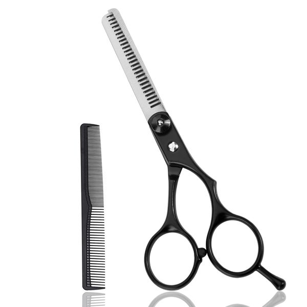 Fcysy Hair Thinning Scissors Thinning Shears, 6 Inches Hair scissors Thinning shears for Hair Cutting, Dog Thinning Shears Texturizing Scissors with Comb Blending Scissors Set for Beginners Women Men