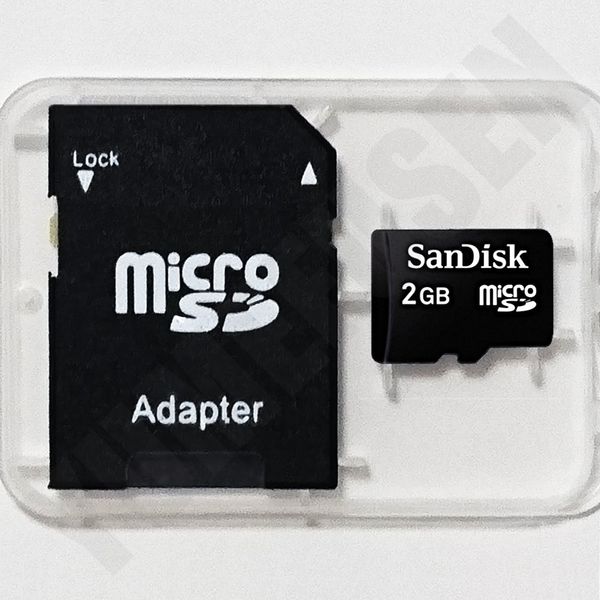 SanDisk Micro SD Card with 2GB SD Adapter (Bulk Item)
