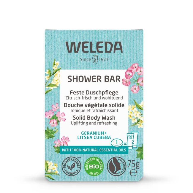 Weleda Geranium and Litsea Cubeba Shower Bar, Clear