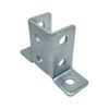 (2) 8 Hole, Wing Shaped 90 Degree Connector Bracket for 1-5/8" Strut Channel