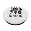 Peace Love Bake PopSockets Swappable PopGrip
