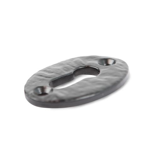 Hammer and Tongs - Rustic Escutcheon Plate - W35mm x H50mm - Black - Pack of 2