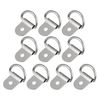 X AUTOHAUX 10pcs D Ring Tie Down Anchor 3mm Diameter for Trailer Silver Tone
