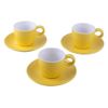 Espressotasse mit Untertasse 0,1 Liter gelb Set