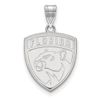 Florida Panthers Large (3/4 Inch) Pendant (Sterling Silver)