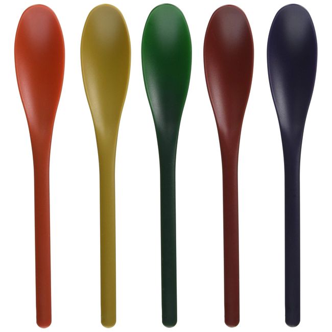 Endo Sansho Soft Tea Spoons for Your Mouth, Japanese Color, Set of 5, 6.5 inches (16.5 cm)