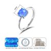 Philip Jones Synthetic Blue Opal Adjustable Ring with Quote Card