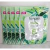 SIMPLE SENSITIVE SKIN EXPERTS DEWY GLOW SHEET MASK WITH BOTANICAL NWOB 5PCS
