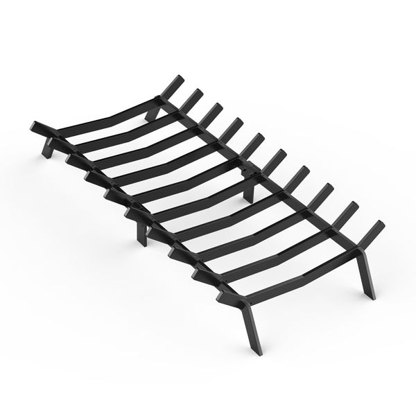 Fireplace Grate, Heat Resistance Solid Steel Fireplace Log Holder with 10 Sup...