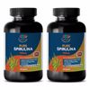 Boost Energy Capsules - Spirulina 500mg - Wheat Grass Powder 2B