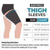 Bodyprox Thigh Compression Sleeve (1 Pair), Adjustable Hamstring Compression Sleeve for Men and Women (L)
