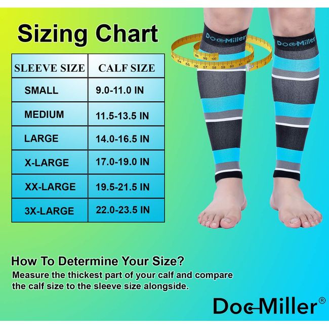 1 Pair Sports Calf Support, 15-20mmHg Calf Compression Sleeves Footless  Compression Calf Brace for Shin Splint, Varicose Veins, Recovery