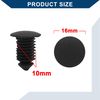 Hihaha Rivet Clip Fasteners Car Panel Trim Push Clips Plastic 100pcs Black