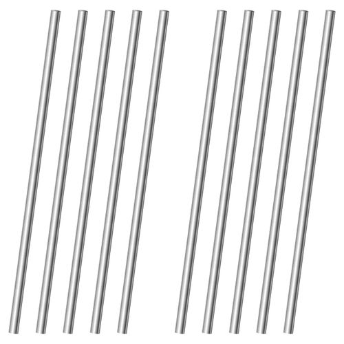 3mm x 300mm 304 Stainless Steel Rods, Metal Solid Shaft Round Rod Bar Stock Metal Stick for Industry, Decoration, DIY Craft Model Car Helicopter Airplane Ship Boat, 10 PCS