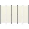 CHARMMA 5-Panel Room Divider Cream White 98.4"x70.9"-4.47KG