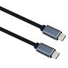 Helos Anschlusskabel, USB 3.2 Type-C™ Stecker/Stecker, Premium, 1,0m, schwarz